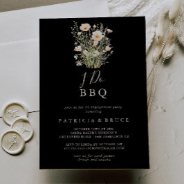 Classic Wildblume Black I Do GRILLEN Engagement Pa Einladung