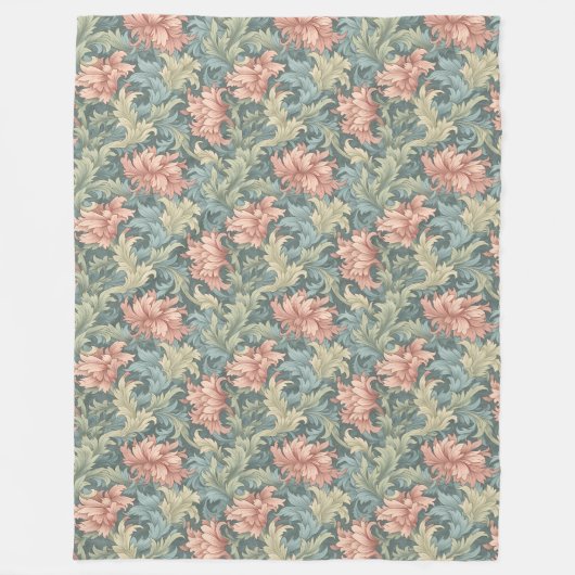 Classic William Morris Cosy Elegance mutierte Farb Fleecedecke (Vorderseite)
