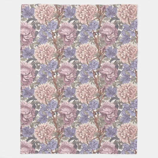 Classic William Morris Gemütlich Elegance Pastellf Fleecedecke (Vorderseite)