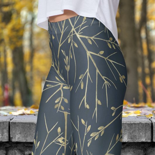 Classic William Morris Woodland Twigs Print Leggings