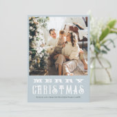 Classic Winter Animals Blue Family Weihnachten (Stehend Vorderseite)