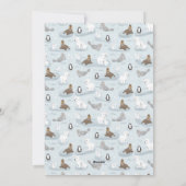 Classic Winter Animals Blue Family Weihnachten (Rückseite)