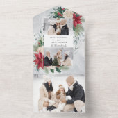 Classic Winter Botanical Two Foto All In One Einladung (Innen Boden)