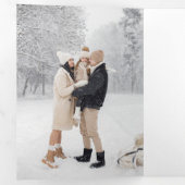 Classic Winter Botanical Two Foto Dreifach Gefaltete Karte (Innen Erste Seite)