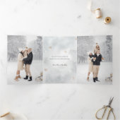 Classic Winter Botanical Two Foto Dreifach Gefaltete Karte (Innenseite)