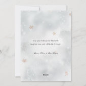 Classic Winter Botanical Two Foto Feiertagskarte (Rückseite)