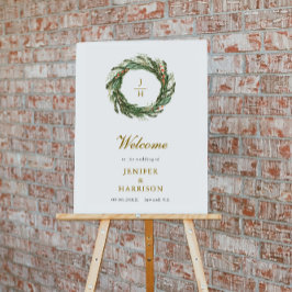 Classic Winter Pine Greenerity Wedding Poster