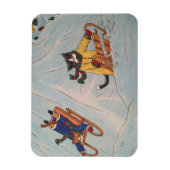 Classic Winter Sledging Magnet (Vertikal)