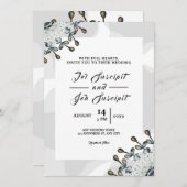 Classic Winter Wedding Invitation Card Design Einladung (Vorne/Hinten)