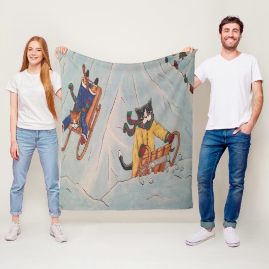 Classic Winter Weihnachtsgeschenk Katzen Fleecedecke (Beispiel)