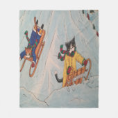 Classic Winter Weihnachtsgeschenk Katzen Fleecedecke (Vorderseite)