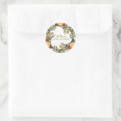 Classic Winter Weihnachtskrautdusche Runder Aufkleber (Tasche)