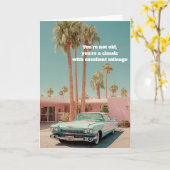 Classic with Excellent Mileage Funny Birthday Card Karte (Gelbe Blume)