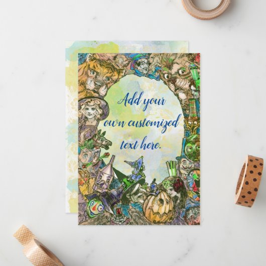 Classic Wizard for Oz Character Note Card Mitteilungskarte (Vorderseite/Rückseite Beispiel)