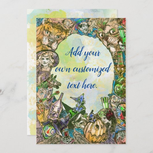 Classic Wizard for Oz Character Note Card Mitteilungskarte (Vorne/Hinten)