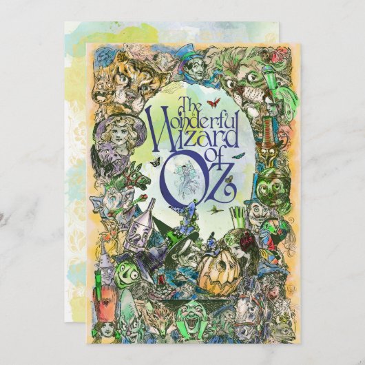 Classic Wizard for Oz Character Note Card Mitteilungskarte (Vorne/Hinten)