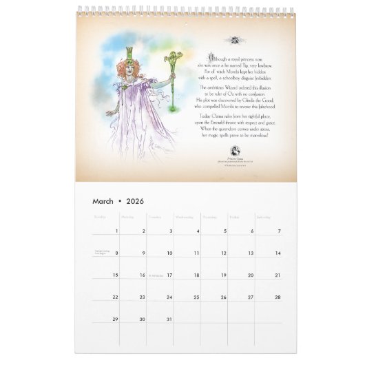 CLASSIC WIZARD of OZ CALENDAR - alle 12 Monate! Kalender (Mär 2026)