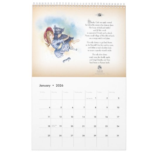 CLASSIC WIZARD of OZ CALENDAR - alle 12 Monate! Kalender (Jan 2026)