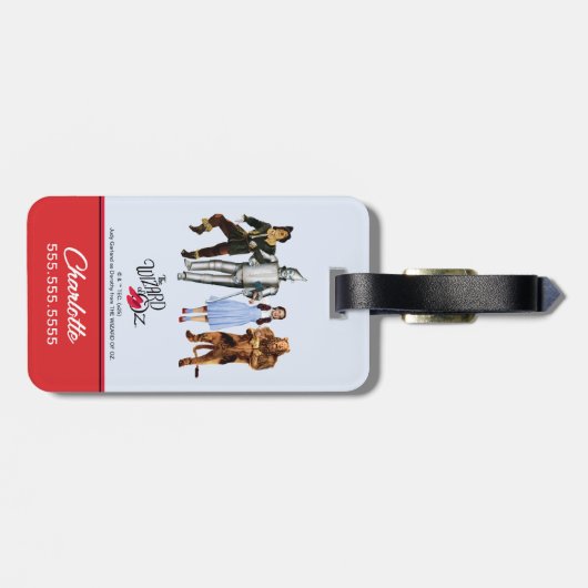 Classic Wizard of Oz Characters Gepäckanhänger (Rückseite horizontal)