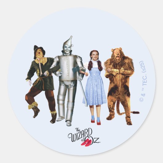 Classic Wizard of Oz Characters Runder Aufkleber (Vorderseite)