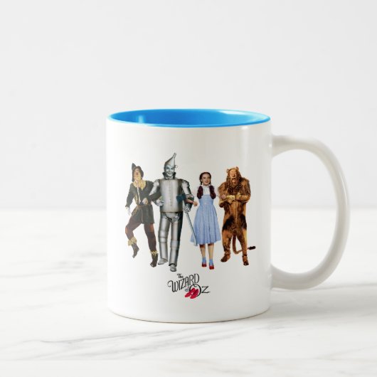 Classic Wizard of Oz Characters Zweifarbige Tasse (Rechts)