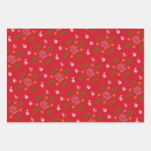 Classic Wizard of Oz Christmas - 3 Red Patterns Geschenkpapier Set (Vorderseite 3)