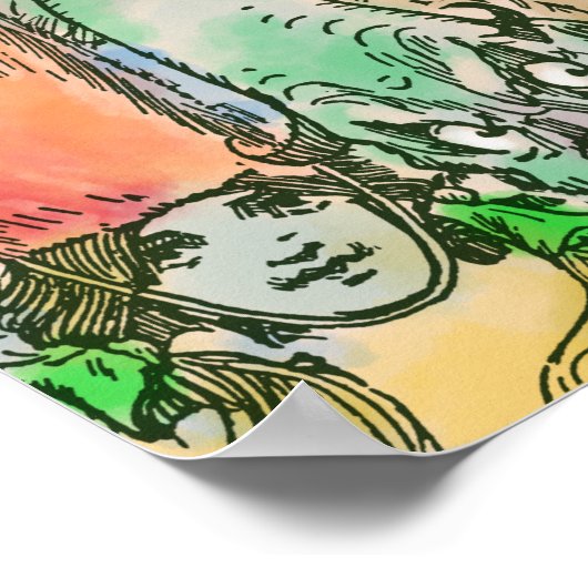 CLASSIC WIZARD OF OZ POSTER - alle Buchzeichen! (Ecke)