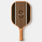 Classic Wood Hue Stripe Walnut Baywood Reverse Pickleball Schläger (Vorderseite)