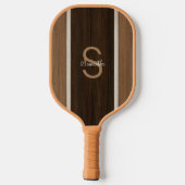 Classic Wood Hue Stripe Walnut Baywood Reverse Pickleball Schläger (Rückseite)