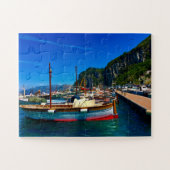 Classic Wooden Boat in Italy Marina Puzzle (Horizontal)