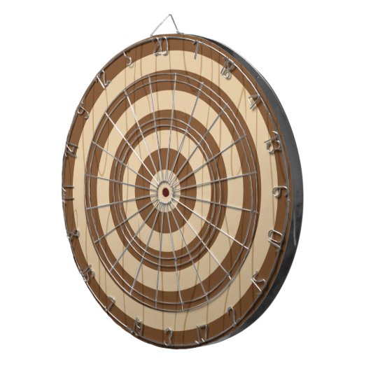 Classic Wooden Dartboard Rustic Wall Game Decor Dartscheibe (Vorderseite rechts)