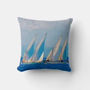 Classic wooden sailing boats in a race, Spetses i Kissen