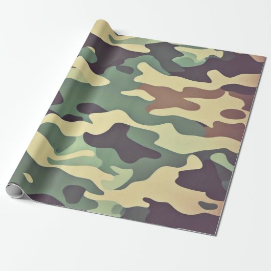Classic Woodland Camouflage Geschenkpapier (Ungerollt)