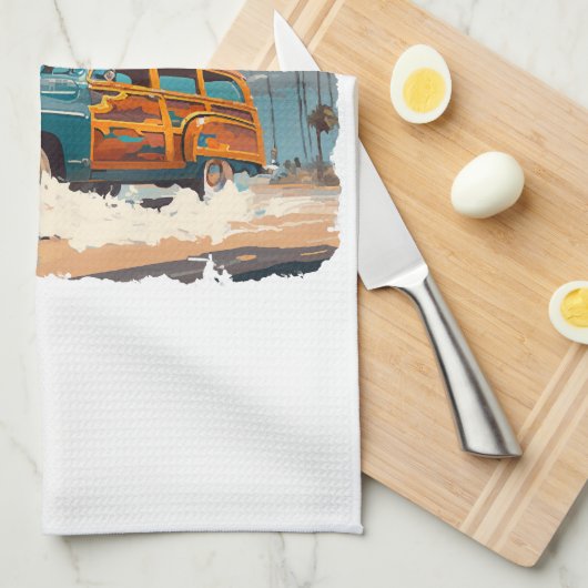 Classic Woody Wagon Geschirrtuch (Viertel Falte)