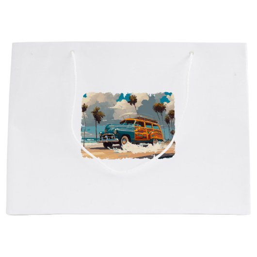 Classic Woody Wagon Große Geschenktüte (Vorderseite)