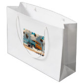 Classic Woody Wagon Große Geschenktüte (Rückseite Schrägansicht)