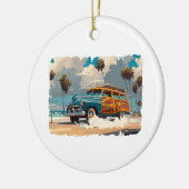 Classic Woody Wagon Keramik Ornament (Links)