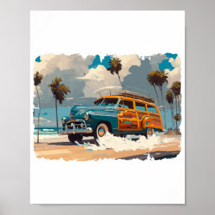 Classic Woody Wagon Poster