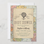 Classic World Travel Baby Shower Invitation Einladung (Vorderseite)