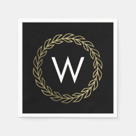 Classic Wreath EDITABLE FARBE Abschluss Napkins Serviette