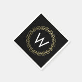 Classic Wreath EDITABLE FARBE Abschluss Napkins Serviette (Ecke)