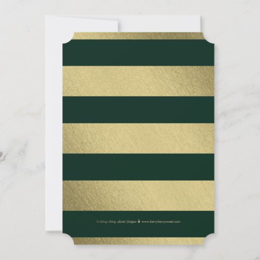 Classic Wreath EDITABLE FARBEN Abschluss Einladung (Rückseite)