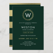 Classic Wreath EDITABLE FARBEN Abschluss laden Einladung (Vorne/Hinten)