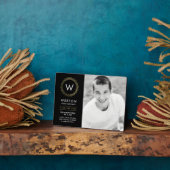 Classic Wreath EDITABLE FARBEN Abschluss Plaque Fotoplatte (Seite)