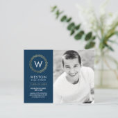 Classic Wreath EDITABLE FARBEN Abschluss Postkarte (Stehend Vorderseite)