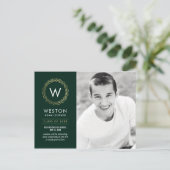 Classic Wreath EDITABLE FARBEN Abschluss Postkarte (Stehend Vorderseite)
