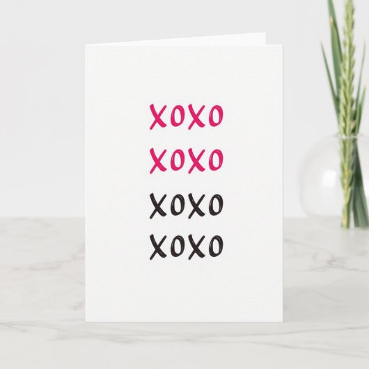 Classic Xoxo I Love You Card Karte (Vorderseite)