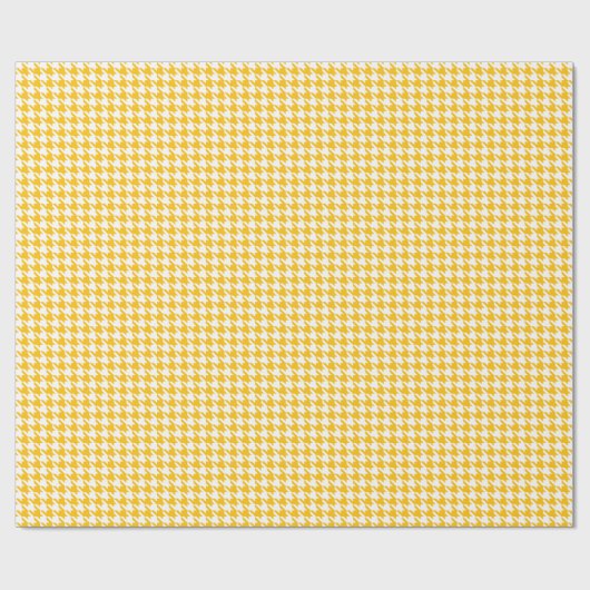 Classic Yellow and White Houndstooth Pattern  Geschenkpapier (Flach)