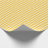 Classic Yellow and White Houndstooth Pattern Geschenkpapier (Ecke)