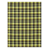 Classic Yellow Black Plaid Pattern Retro Tartan Tischdecke (Vorderseite)